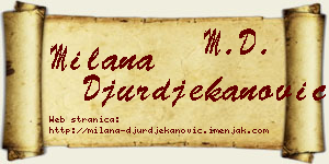 Milana Đurđekanović vizit kartica